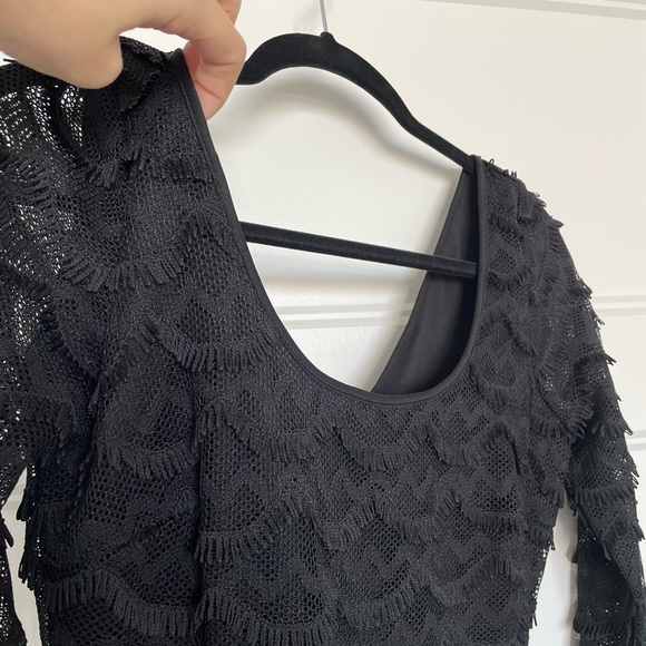 Guess Black Lace Mini-Midi Cocktail Dress, S, EUC - Picture 2 of 12